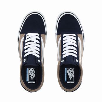 Damske Tenisky Vans Twill Old Skool Pro Modre VA30VCUNF